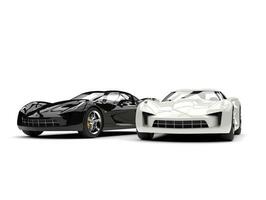 svart och vit super sporter begrepp bilar foto