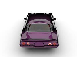 metallisk mörk lila skön årgång amerikan klassisk bil - topp ner tillbaka se foto