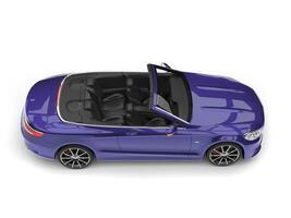 mörk violett modern lyx konvertibel bil - topp ner sida se foto