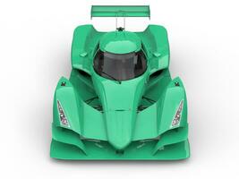 eukalyptus grön modern super sporter bil - topp ner främre se foto