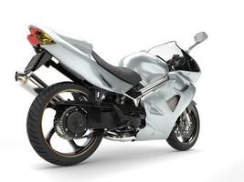 skinande silver- super motor cykel - svans se foto