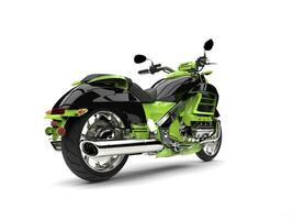 galen grön modern kraftfull chopper cykel - svans se foto