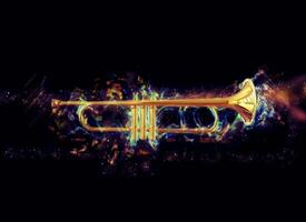 kosmisk trumpet - illustration foto