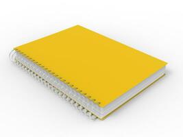 Sol gul spiral bindande anteckningsbok foto