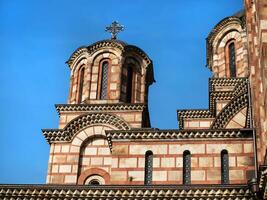 st. märkes kyrka - klocktorn och kupoler, belgrad foto