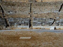 ruiner av gammal grekisk amfiteater foto