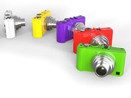 ljust färgad kompakt digital Foto kameror