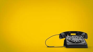 svart retro styled telefon foto