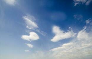 blå sommar horisont med vit moln foto