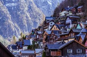 spektakulär se på hallstatt från de sjö foto