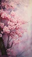 en vibrerande rosa blommande träd i en skön naturlig miljö ai genererad foto