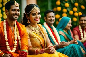 indisk bröllop i bangalore. ai-genererad foto