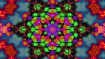 färgglatt glänsande och hypnotiskt kalejdoskop foto