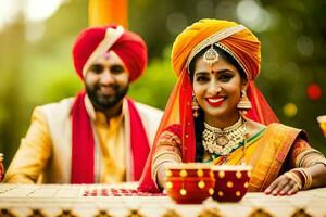 indisk bröllop i london. ai-genererad foto