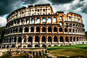 de colosseum i rom, Italien. ai-genererad foto