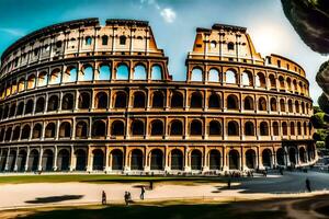 de colosseum i rom, Italien. ai-genererad foto