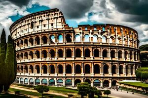 de colosseum i rom, Italien. ai-genererad foto