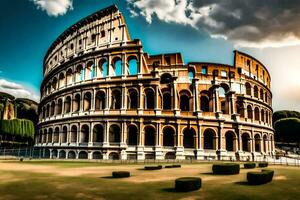 de colosseum i rom, Italien. ai-genererad foto