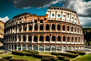 de colosseum i rom, Italien. ai-genererad foto