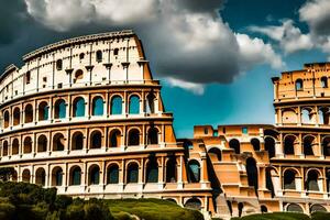 de colosseum i rom, Italien. ai-genererad foto