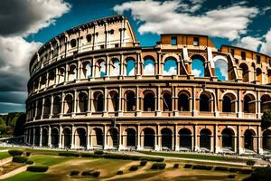 de colosseum i rom, Italien. ai-genererad foto