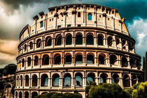 de colosseum i rom, Italien. ai-genererad foto