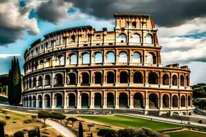 de colosseum i rom, Italien. ai-genererad foto