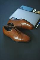 elegant skor för företag män foto