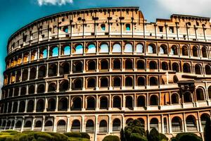 de colosseum i rom, Italien. ai-genererad foto