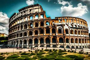 de colosseum i rom, Italien. ai-genererad foto