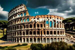 de colosseum i rom, Italien. ai-genererad foto