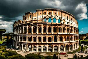 de colosseum i rom, Italien. ai-genererad foto