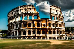 de colosseum i rom, Italien. ai-genererad foto