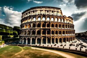 de colosseum i rom, Italien. ai-genererad foto