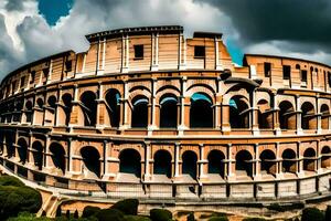 de colosseum i rom, Italien. ai-genererad foto