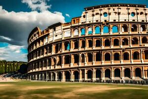 de colosseum i rom, Italien. ai-genererad foto