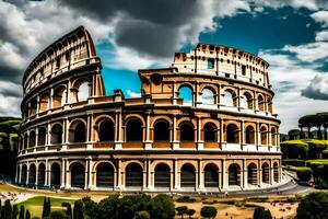 de colosseum i rom, Italien. ai-genererad foto