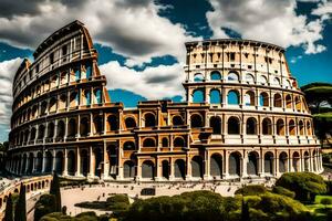 de colosseum i rom, Italien. ai-genererad foto