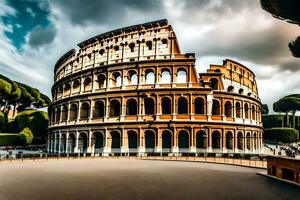 de colosseum i rom, Italien. ai-genererad foto