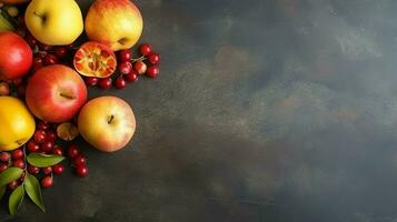 traditionell mat av jewish ny år Semester av tradition eller religion. rosh hashanah med kopia Plats begrepp förbi ai genererad foto