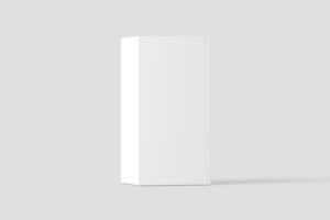 rektangel låda vit tom 3d tolkning attrapp foto