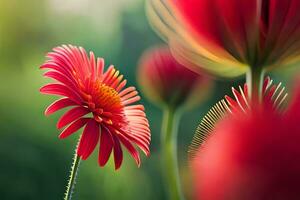 röd blomma, natur, natur fotografi, natur fotografi, natur fotografi tapet, natur tapet, natur. ai-genererad foto