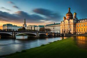 de skön stad av st Petersburg, Ryssland. ai-genererad foto