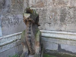 gotisk gargoyle wasserspeier i aachen foto