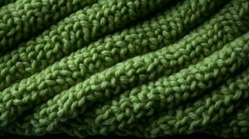 en vibrerande grön tyg, kärleksfullt tillverkad från sammanvävd fibrer, trådar, och rep, strålar värme och glädje, ai generativ foto