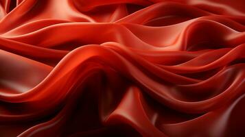ett abstrakt stänk av vibrerande röd tyg virvlar över en rödbrun-tonad yta, skapande ett iögonfallande kontrast den där är både fängslande och fascinerande, ai generativ foto