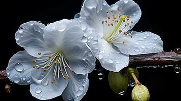 gul blommor i en fält med blå himmel ai generativ foto