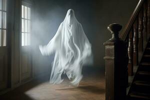 spöklik uppenbarelse svävande i i luften.. generativ ai foto