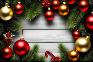 festlig jul och ny år textur på trä, ai genererad foto
