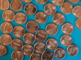 en cent dollar mynt, USA foto